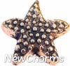 H5001gold Starfish Gold Floating Locket Charm