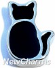 H5016 Black Cat Floating Locket Charm