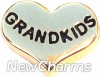 H5038gold Grandkids Gold Heart Floating Locket Charm