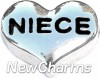 H5042silver Niece Silver Heart Floating Locket Charm