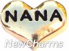 H5043gold Nana Gold Heart Floating Locket Charm