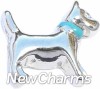 H5045 Dog Blue Collar Floating Locket Charm