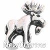 H5077 Moose Floating Locket Charm