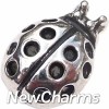H5089 Silver Ladybug Floating Locket Charm
