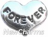 H5110 Forever Silver Heart Floating Locket Charm