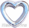 H6103 Open Heart Floating Locket Charm