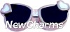 H6105 Rose Gold Sunglasses Floating Locket Charm
