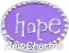 H6108 Big Hope Purple Floating Locket Charm