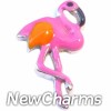 H6110 Big Flamingo Floating Locket Charm