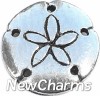 H6127 Sand Dollar Floating Locket Charm