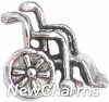 H6130 Big Silver Wheelchair Floating Locket Charm (clearance)