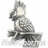 H6146 Silver Tropical Bird Floating Locket Charm