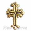 H6205 Big Gold And Black Cross Floating Locket Charm