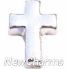 H6210 Simple Silver Cross Floating Locket Charm