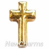 H6211 Simple Gold Cross Floating Locket Charm