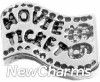 H6231 Vintage Silver Movie Ticket Floating Locket Charm