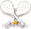 H6524 Tennis Racquets Floating Locket Charm