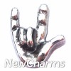 H6547 Sign Language Love Floating Locket Charm