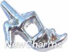 H7003 Silver Strappy Heels Floating Locket Charm
