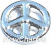 H7022 Silver Peace Sign Floating Locket Charm