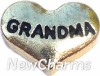 H7047 Grandma Gold Heart Floating Locket Charm