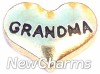H7047 Grandma Gold Heart Floating Locket Charm
