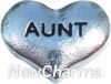 H7050 Aunt Silver Heart Floating Locket Charm