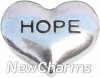 H7053 Hope Silver Heart Floating Locket Charm