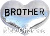 H7079 Brother Heart Floating Locket Charm