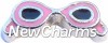 H7088 Pink Glasses Floating Locket Charm