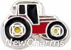 H7095 Red Tractor Floating Locket Charm
