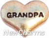 H7111 Grandpa Gold Heart Floating Locket Charm