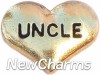 H7140 Uncle Gold Heart Floating Locket Charm