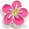 H7607 Tropical Flower Floating Locket Charm