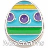 H7631 Blue Easter Egg Floating Locket Charm