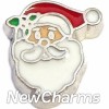 H7640 Santa Face Floating Locket Charm