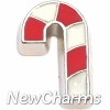 H7647 Candy Cane Floating Locket Charm