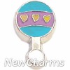H7648 Blue And Purple Baby Rattle Floating Locket Charm