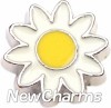 H7660 Daisy Flower Floating Locket Charm