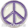 H7663 Purple Peace Sign Floating Locket Charm