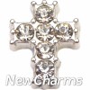 H7665 Big Cross With Stones Floating Locket Charm