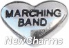 H7668 Marching Band Heart Floating Locket Charm