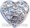 H7703 CZ Clear Heart Floating Locket Charm