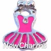 H7715 Pink Dress Floating Locket Charm