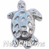 H7716 Silver Sea Turtle Floating Locket Charm