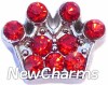 H7718 CZ Red Crown Floating Locket Charm