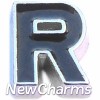 Fancy CZ Letter A Floating Locket Charm
