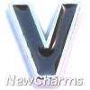 Fancy CZ Letter A Floating Locket Charm