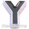 Fancy CZ Letter A Floating Locket Charm