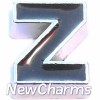 Fancy CZ Letter A Floating Locket Charm